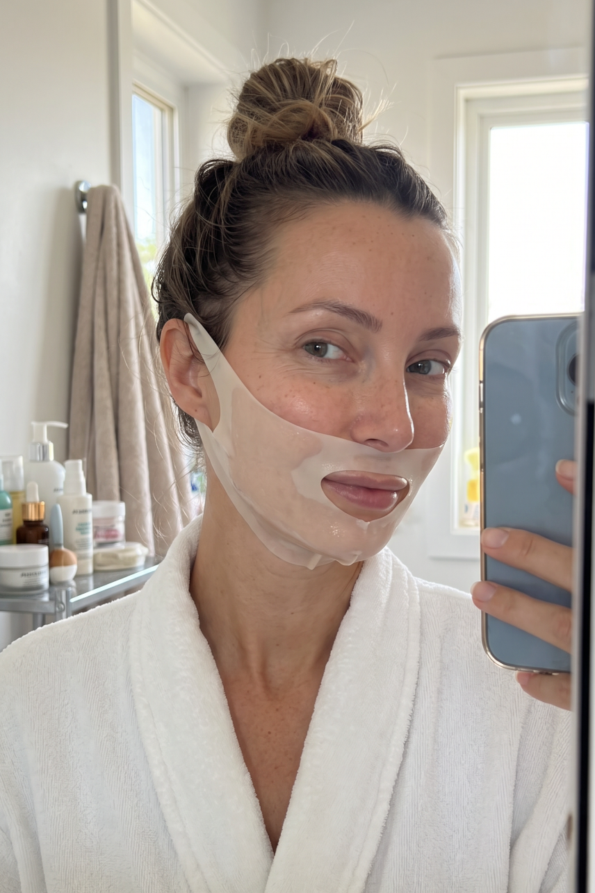 Kundin mit der ContourLift™ V-Line Maske