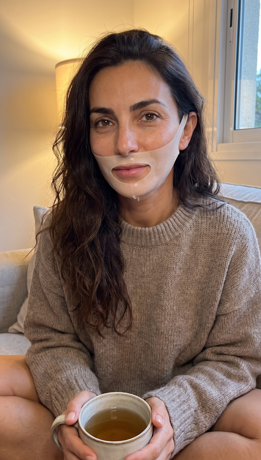 Kundin mit der ContourLift™ V-Line Maske