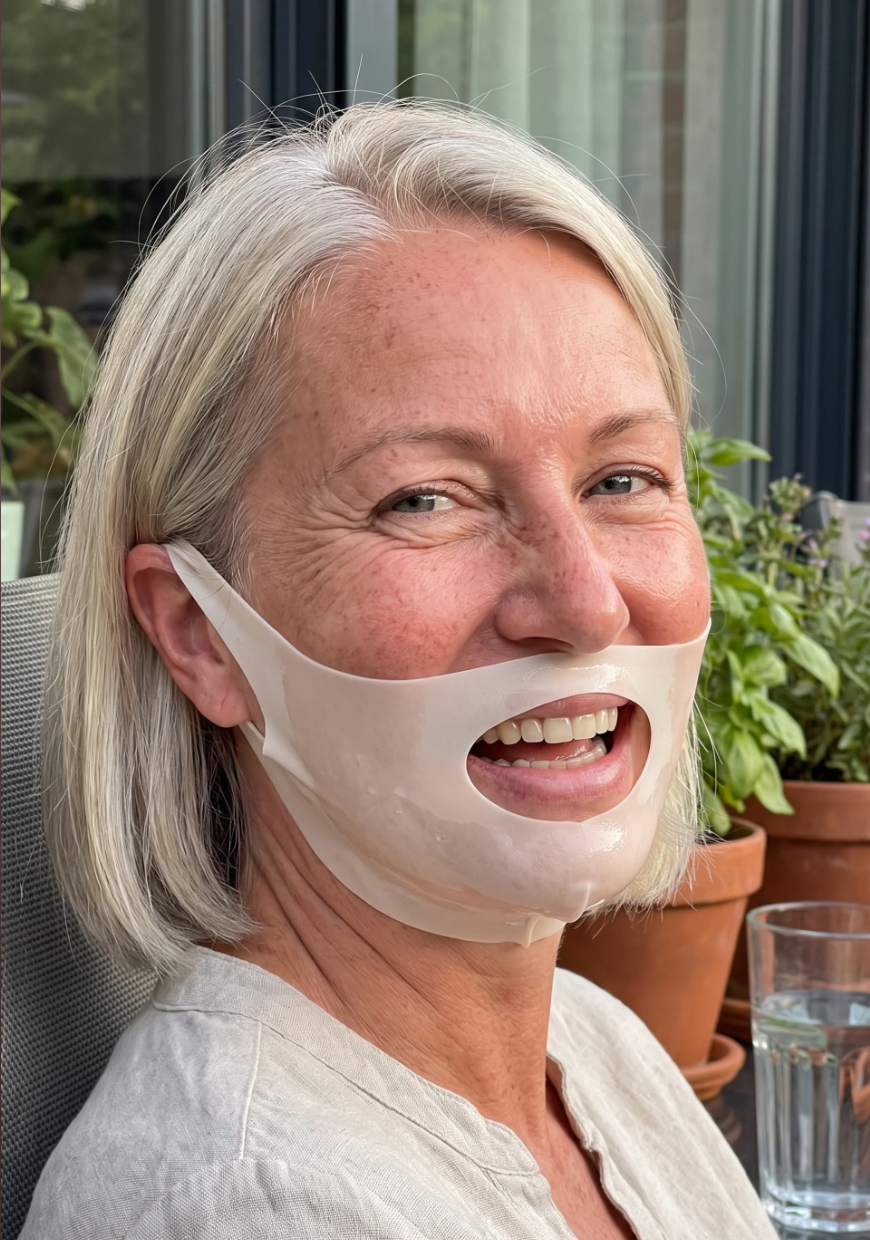 Kundin mit der ContourLift™ V-Line Maske