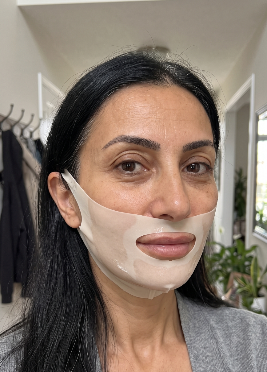 Kundin mit der ContourLift™ V-Line Maske