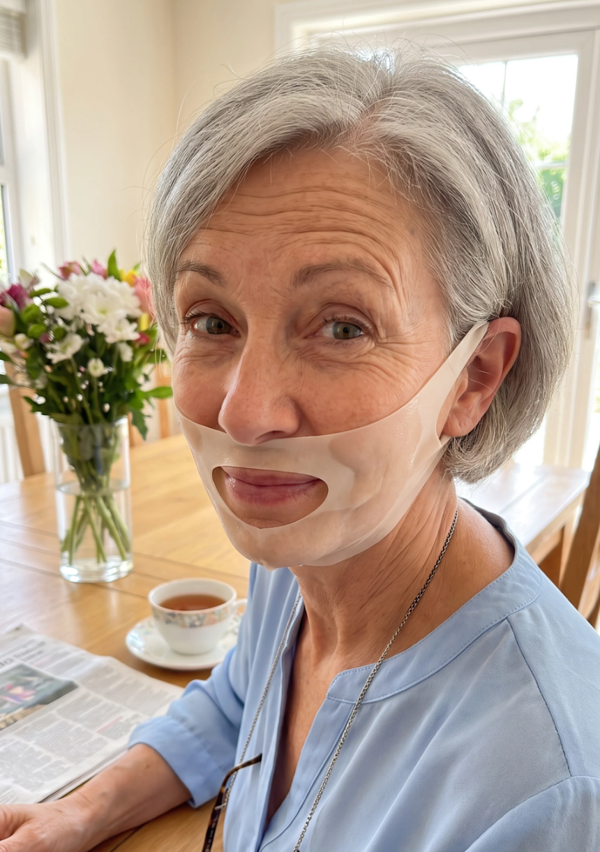 Kundin mit der ContourLift™ V-Line Maske