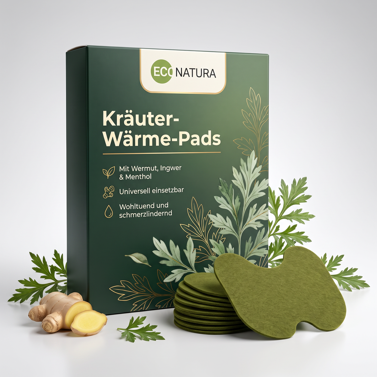 Kräuter-Wärme-Pads - mit Wermut, Ingwer & Menthol